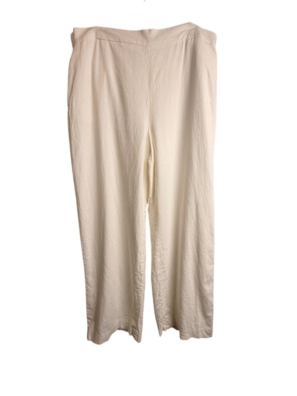 Bar III Cream Linen Blend Wide Leg Pants Size XL NWOT